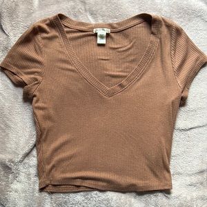 Light Brown Crop Top